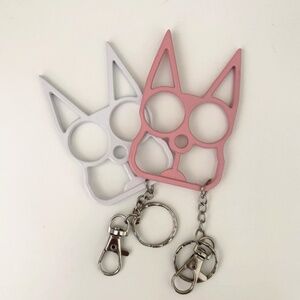 Cat Ears Metal Knuckle Protection! 2, Personal Safety Keychains, Self Defense